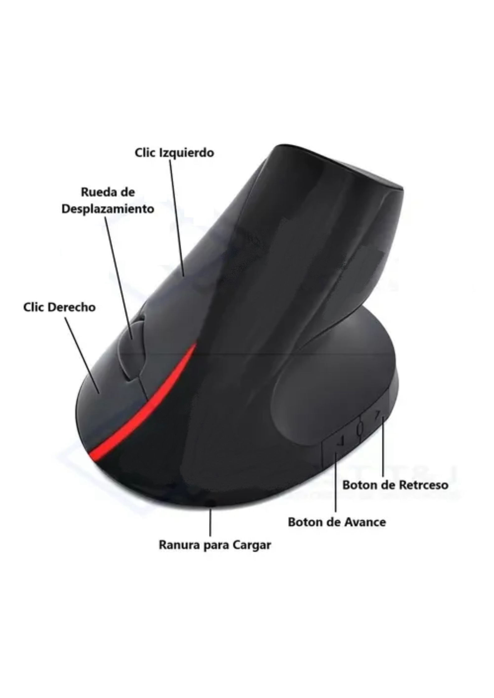 Mouse Ergonómico Vertical USB Antifatiga Para Computador img #3