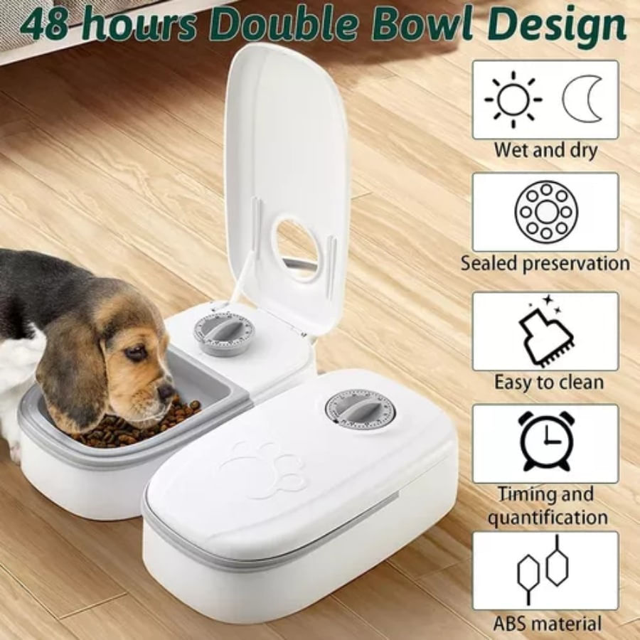 Comedero Dispensador De Comida Automático Para Mascotas Con Temporizador img #5