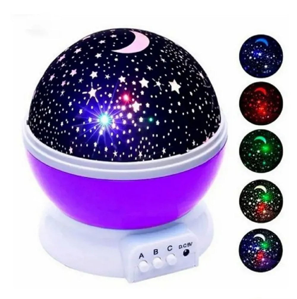 Luz Nocturna Lampara Proyector De Cielo con Estrellas Multicolor Para Habitación img #1