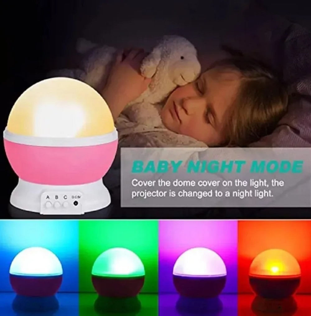 Luz Nocturna Lampara Proyector De Cielo con Estrellas Multicolor Para Habitación img #3