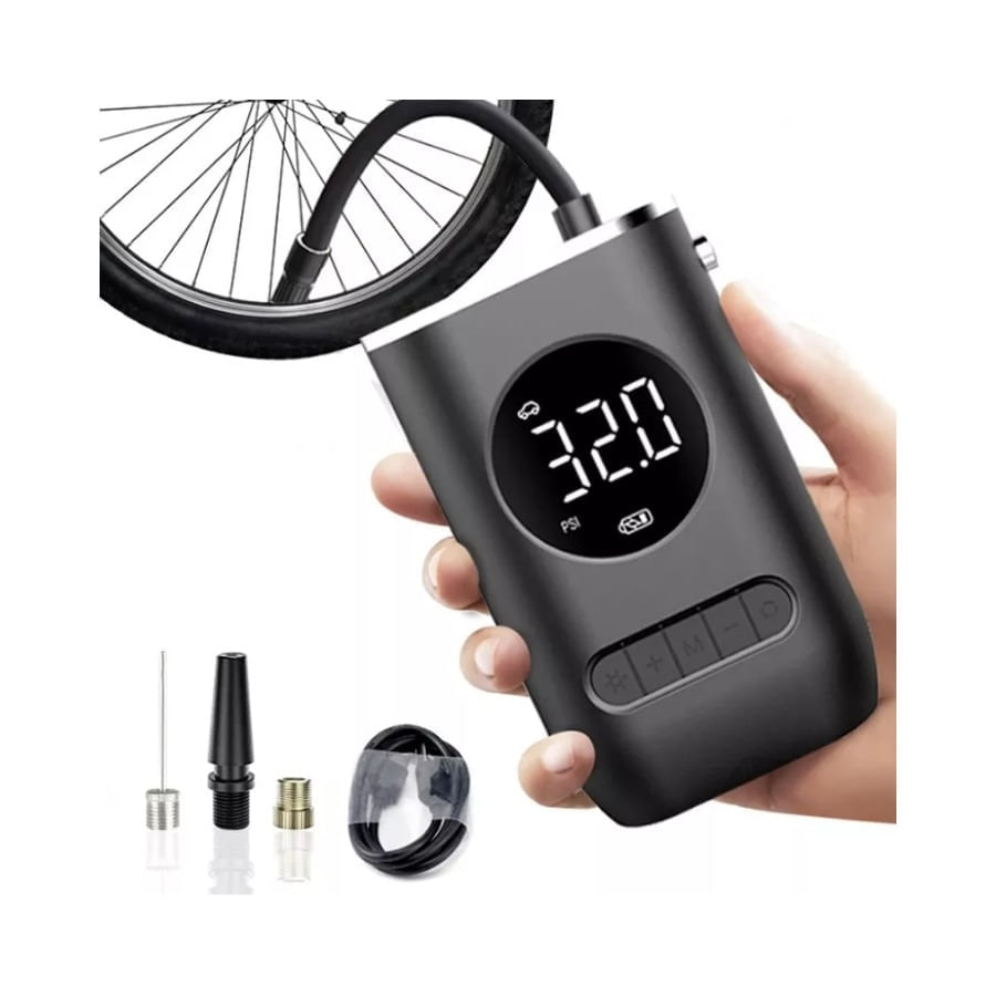 Mini Compresor De Aire Inflador Portátil Recargable Tipo C Carro Moto Balones img #2