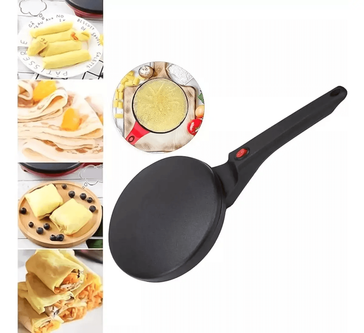 Crepera Eléctrica Plancha Sokany Antiadherente Profesional Cocina img #1