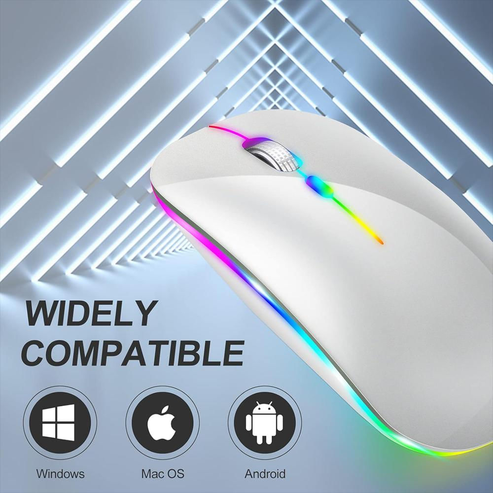 Mouse Klo Gd Bluetooth Recargable Led 4 Modos Compatible Con Mac Y Pc img #3