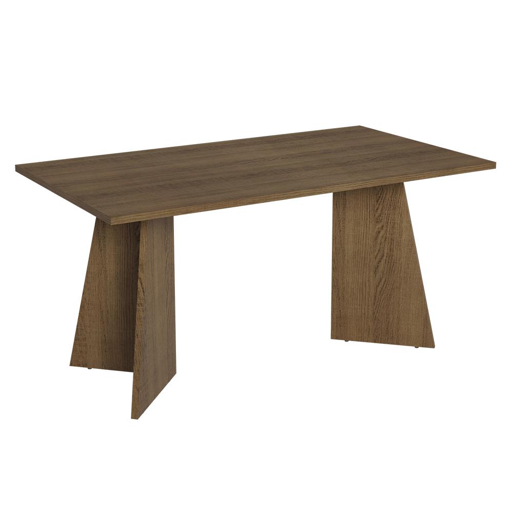 Mesa De Comedor Rectangular 6 Puestos Marrón img #1