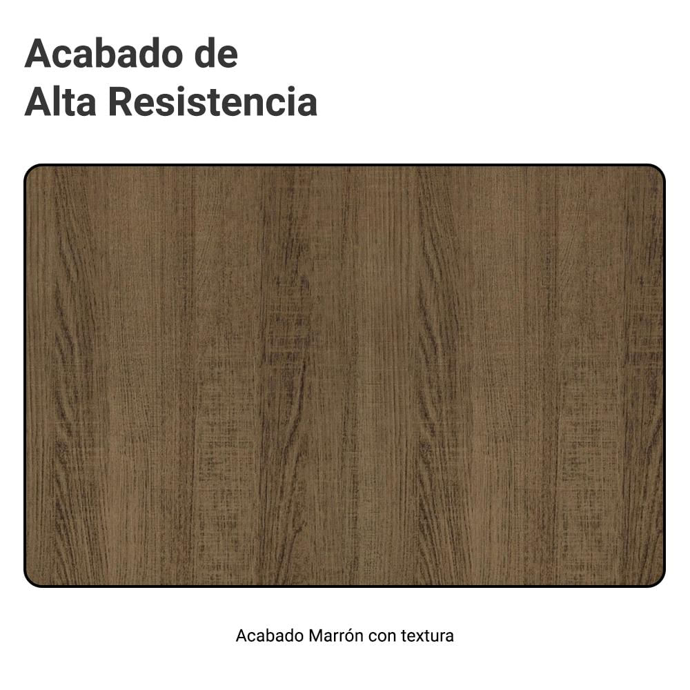 Mesa De Comedor Rectangular 6 Puestos Marrón img #5