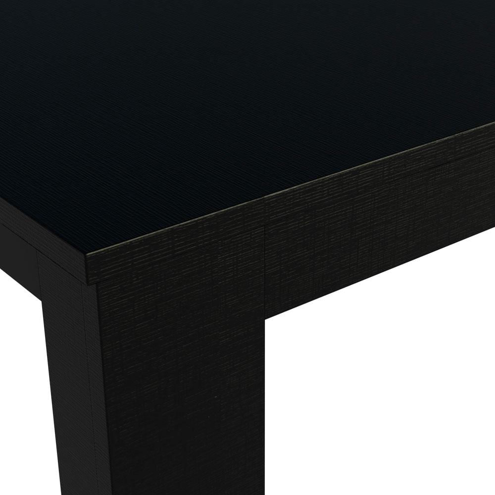 Mesa De Comedor Rectangular 6 Puestos Negro img #4