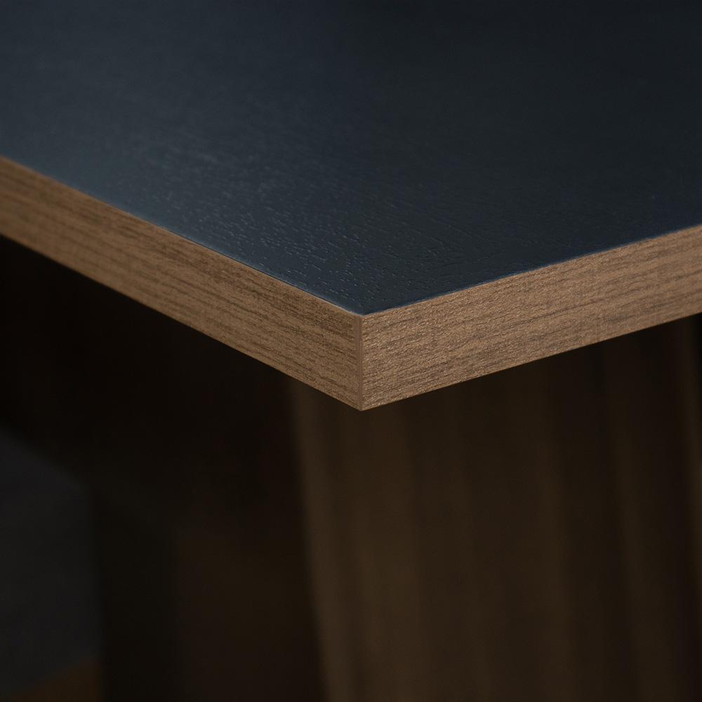 Mesa De Comedor Rectangular 8 Puestos Marrón/Negro img #4