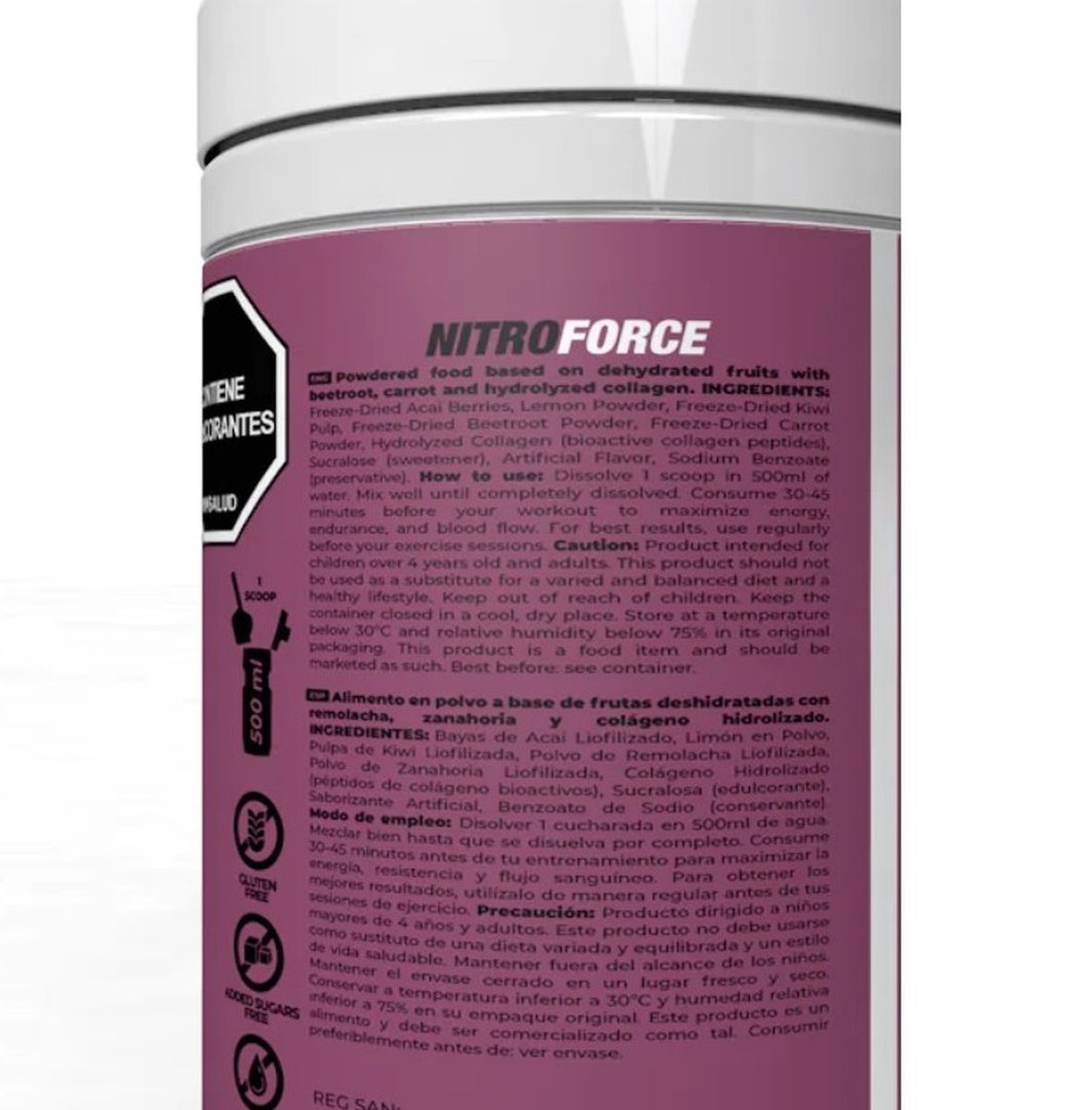 IB Nitro Force Bebida Pvo Frutos Rojos Deshidratado 400g/13 img #2