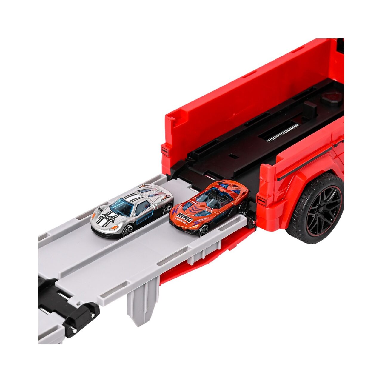 Pista Transformable Fast Road con 3 Diecast Stretch Truck img #2