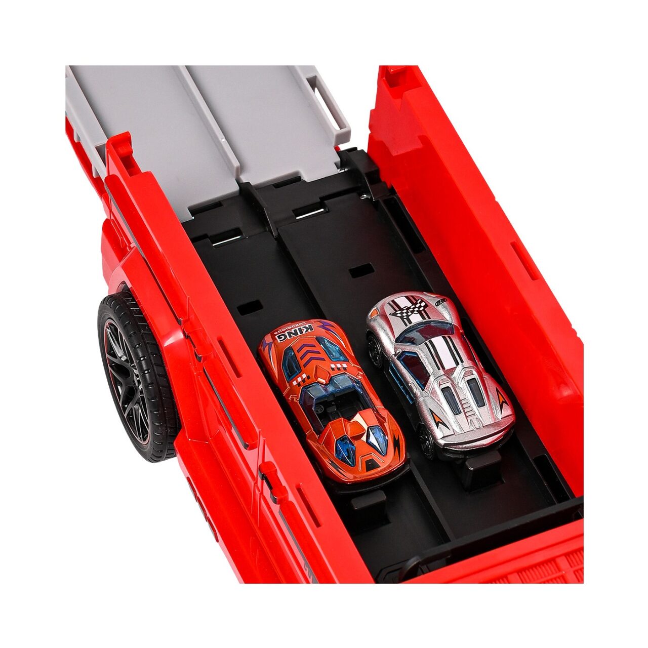 Pista Transformable Fast Road con 3 Diecast Stretch Truck img #4