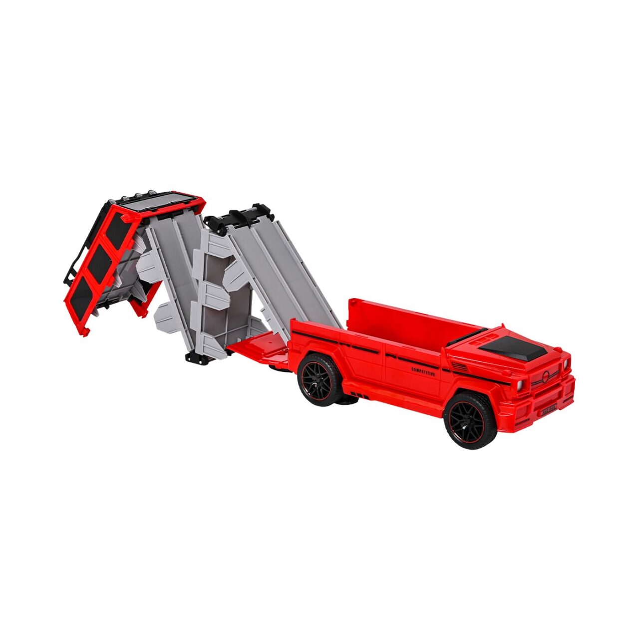 Pista Transformable Fast Road con 3 Diecast Stretch Truck img #3