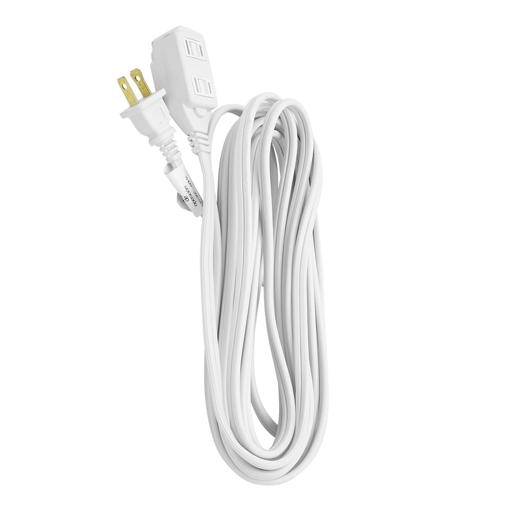 Extensión Eléctrica Blanca Polarizada 5 m 3 Tomas C14 img #1