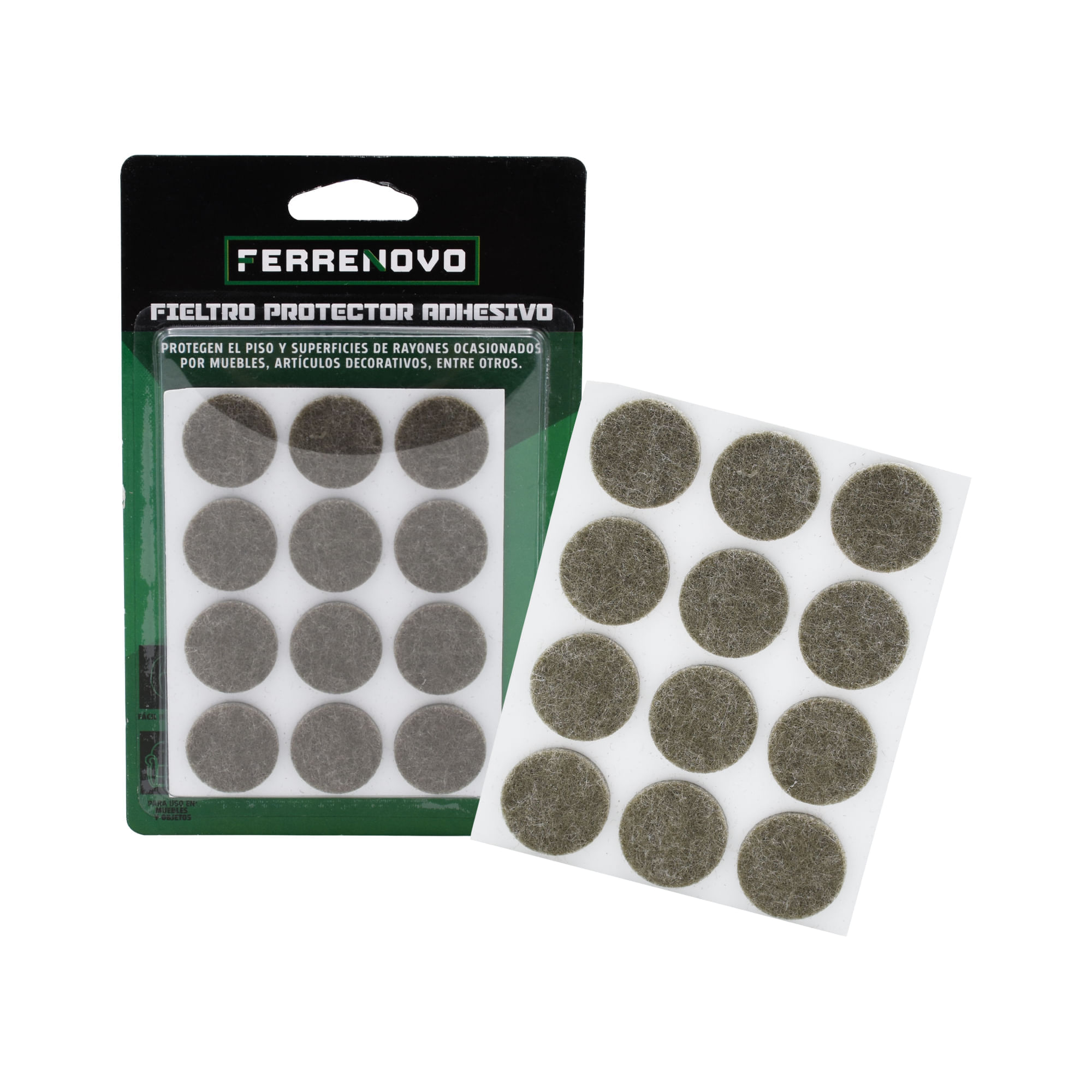 Fieltros Adhesivos Marrón Redondos 22 mm x12 img #4