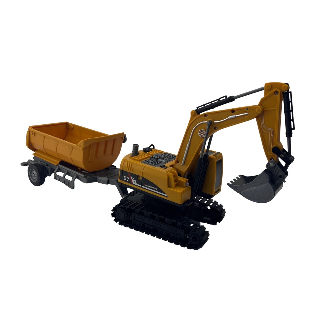 Maquina Excabadora RC con Brazo Articulado y Vagón Luces y Sonido img #1