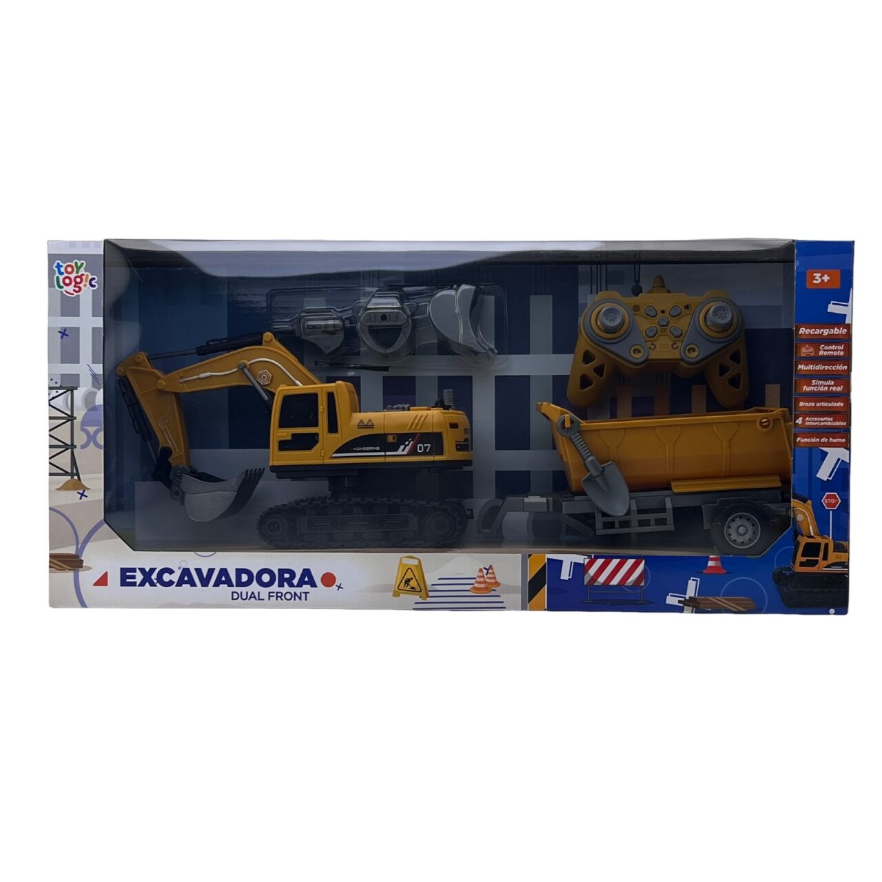 Maquina Excabadora RC con Brazo Articulado y Vagón Luces y Sonido img #3