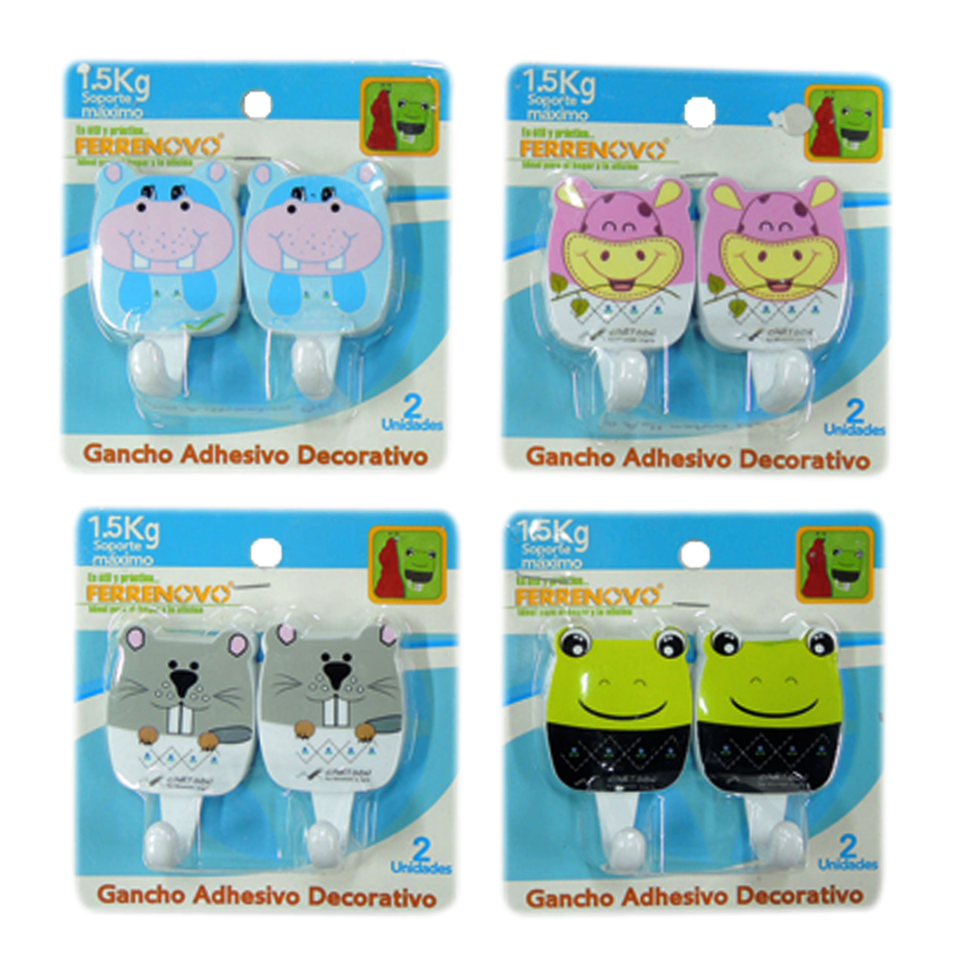 Ganchos Adhesivos Decorativos Animales x2 1.5 kg img #5