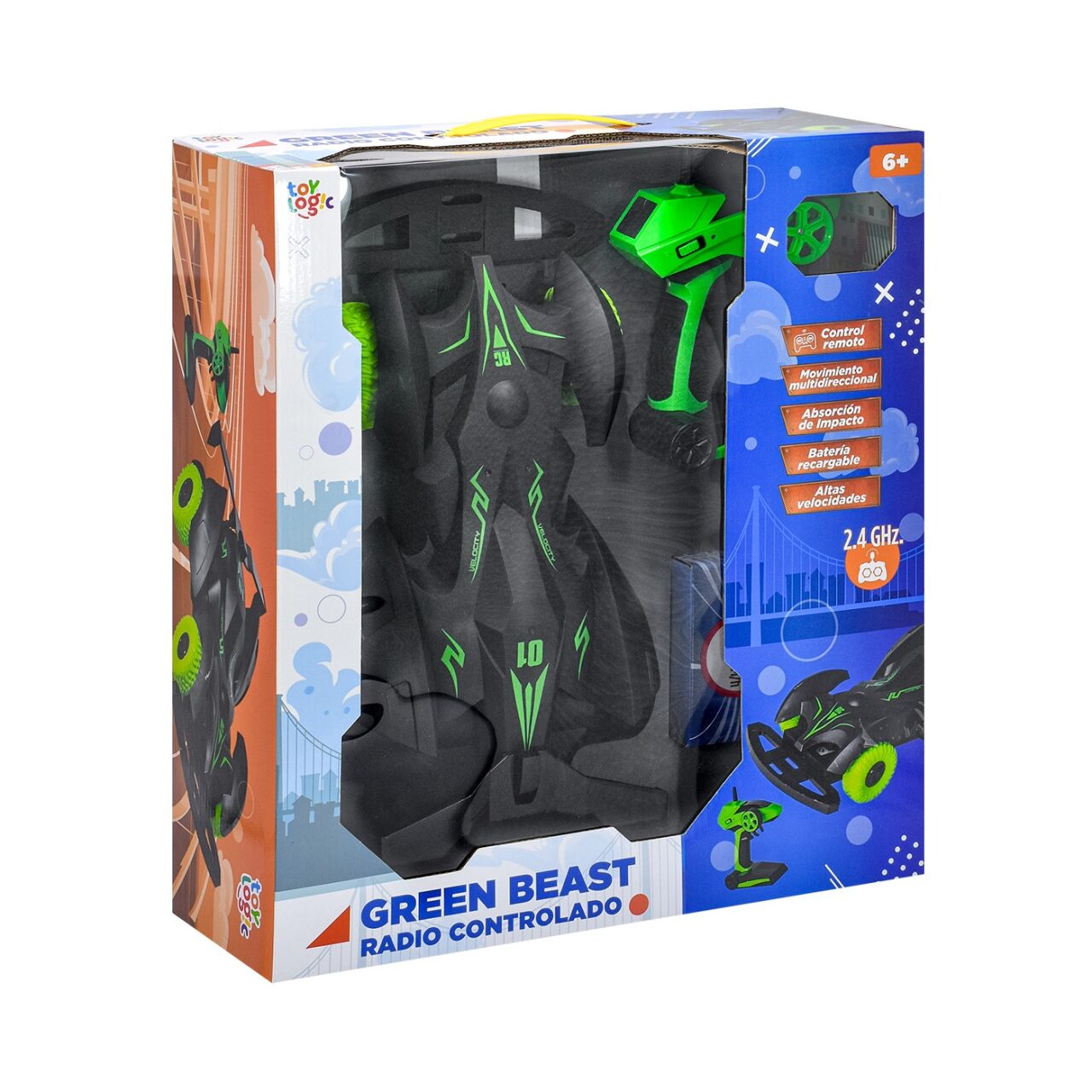 Carro Deportivo RC Tipo Stunt Verde img #5