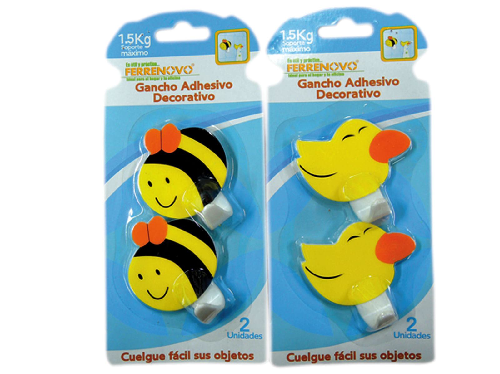 Ganchos Adhesivos Decorativos Pollo/Abeja x2 1.5 kg img #2