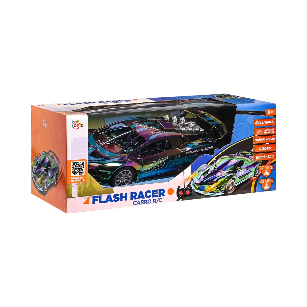 Carro Control Remoto Flash Racer Azul img #2