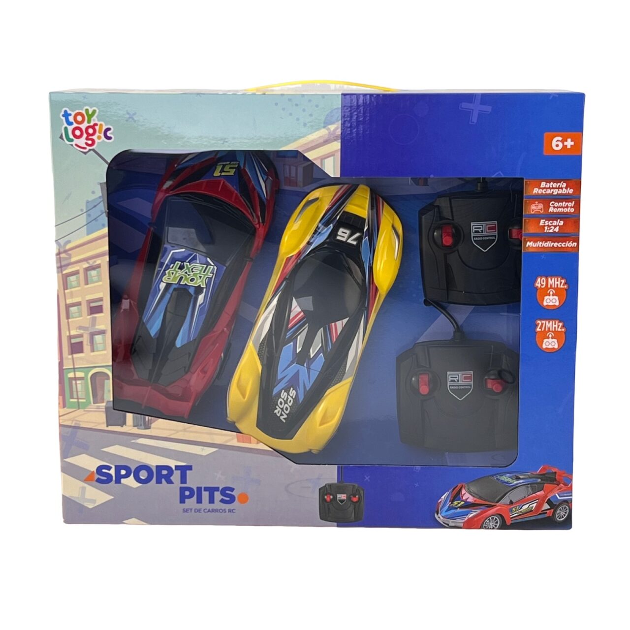 Set x 2 Carros Sport Pits con Control Remoto img #1