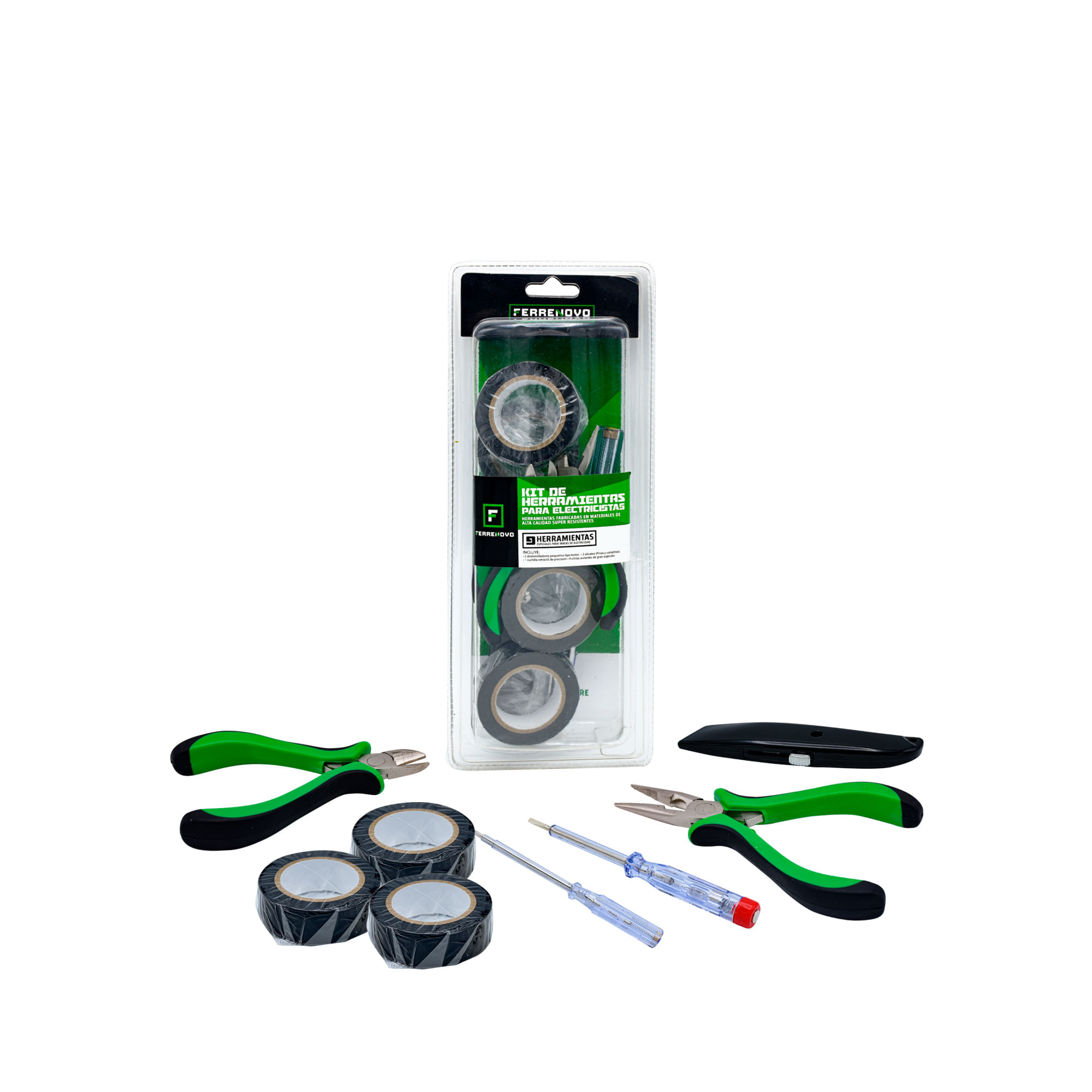 Kit Herramientas para Electricistas X 9 Piezas Ferrenovo img #1