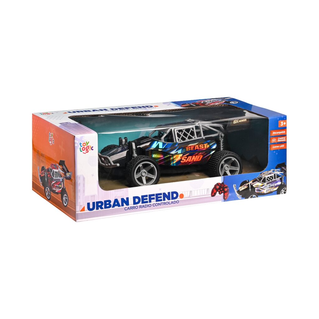 Carro Control Remoto Urban Defend con Luces Led Toy Logic Blanco img #6