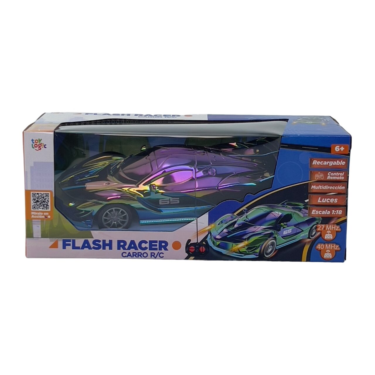 Carro Control Remoto Flash Racer Verde img #2