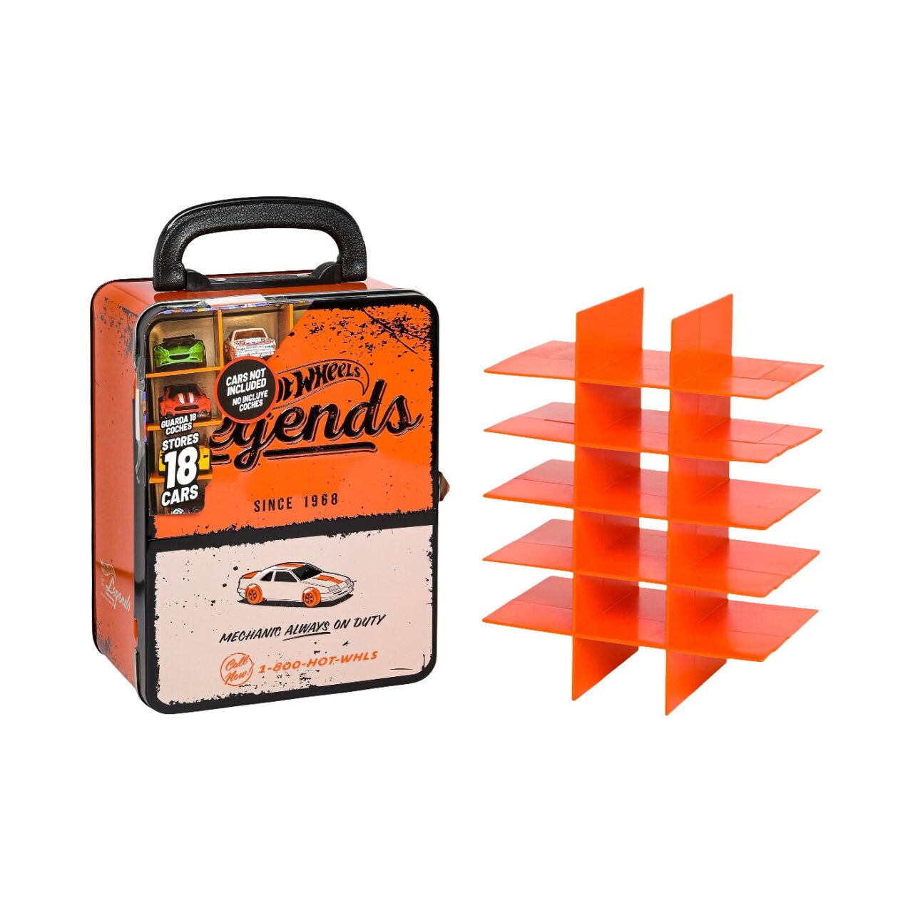 Car Case Organizador Hot Wheels Legends Naranja Para Carros img #5