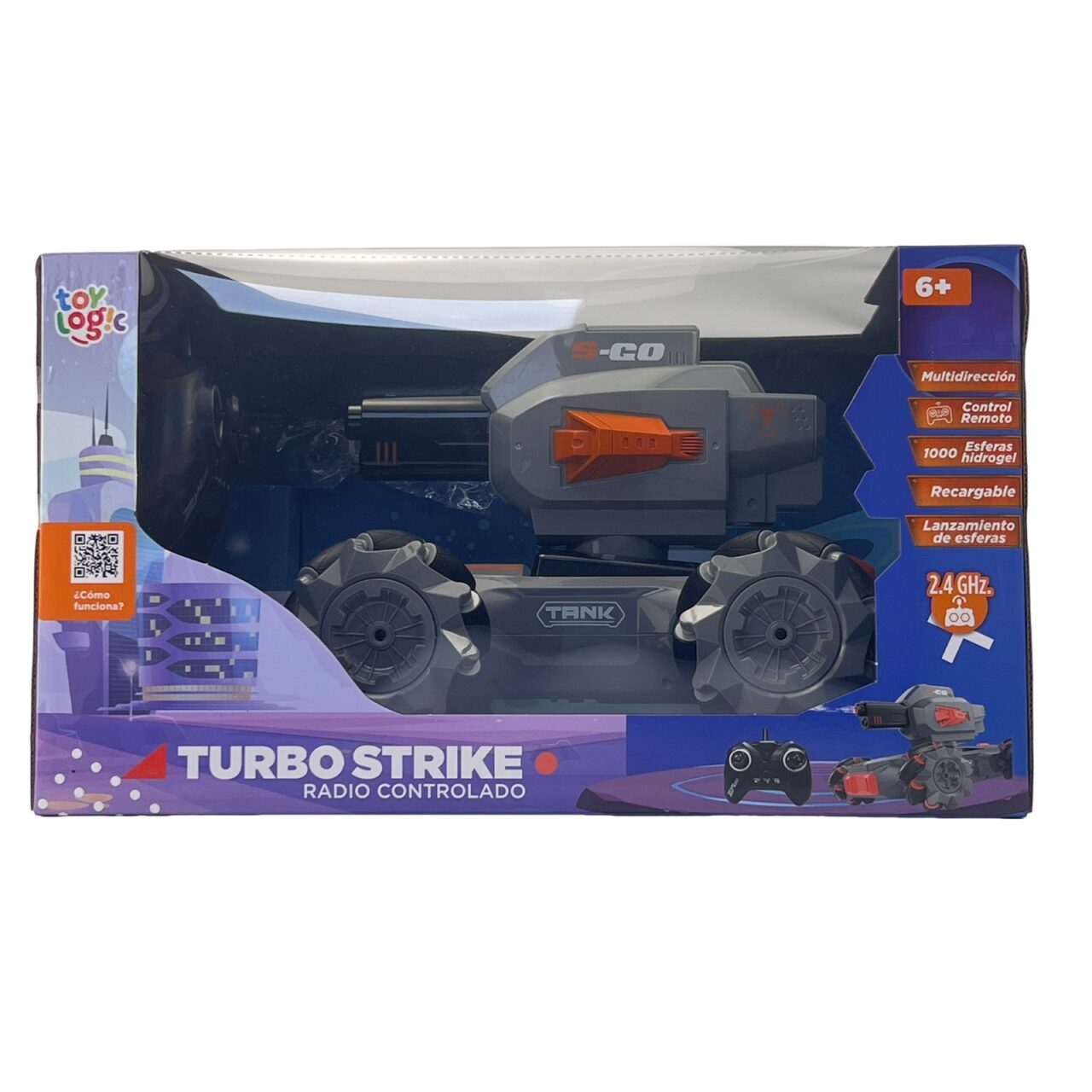 Carro Control Remoto con Lanzador Skid Shooter Toy Logic Gris img #4