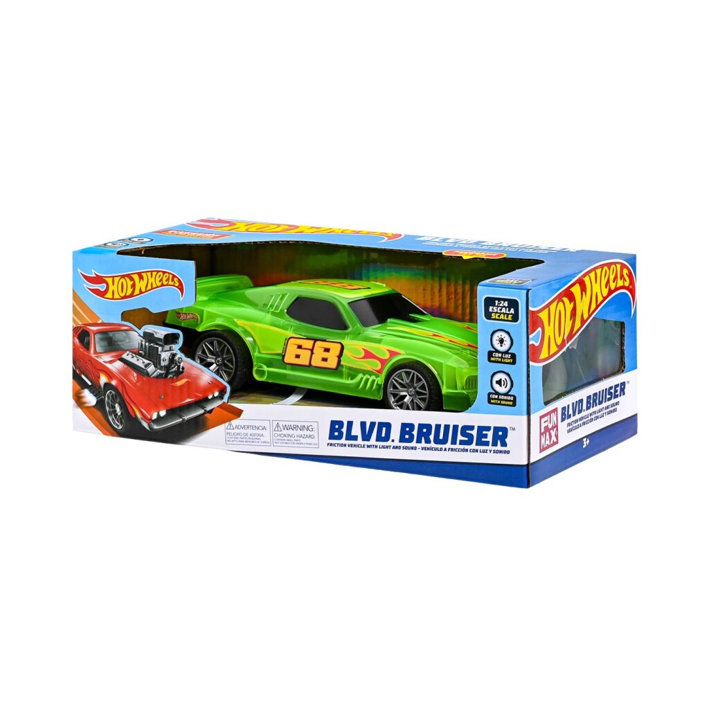 Vehiculo Friccion Blvd Bruiser 1:24 Verde con luces y sonido Hot Wheels img #2