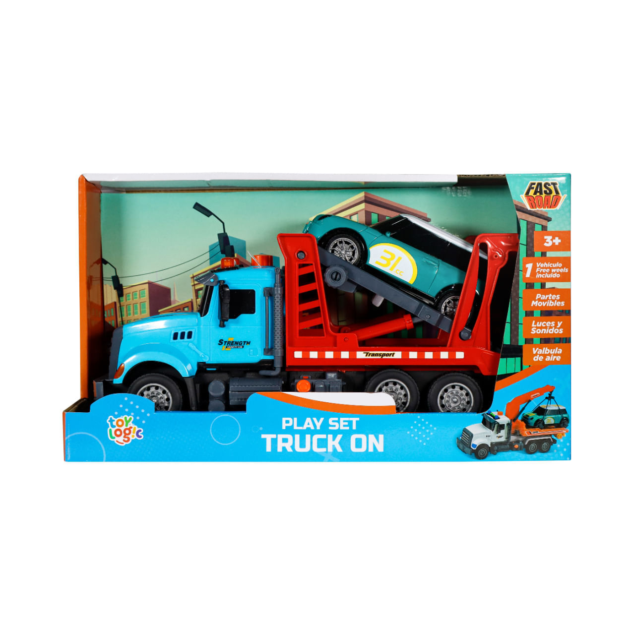 Carro Herro City Ligts Truck On Fast Road Toy Logic img #2