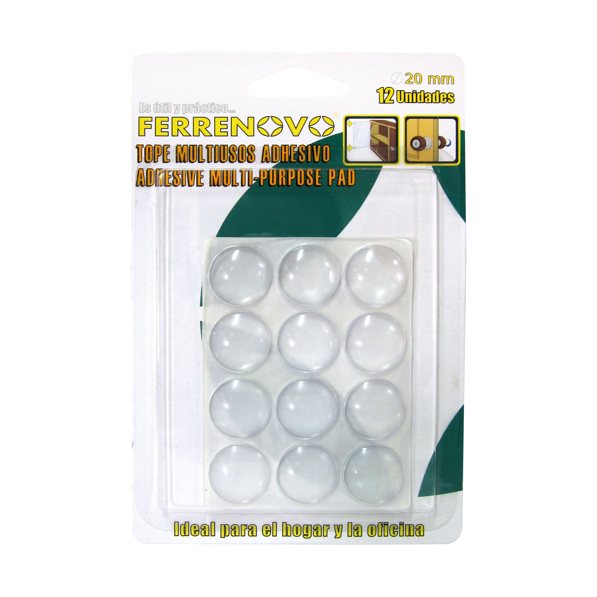Tope Multiusos Adhesivo Ferrenovo Diametro 20 mm x 12 Unds img #4