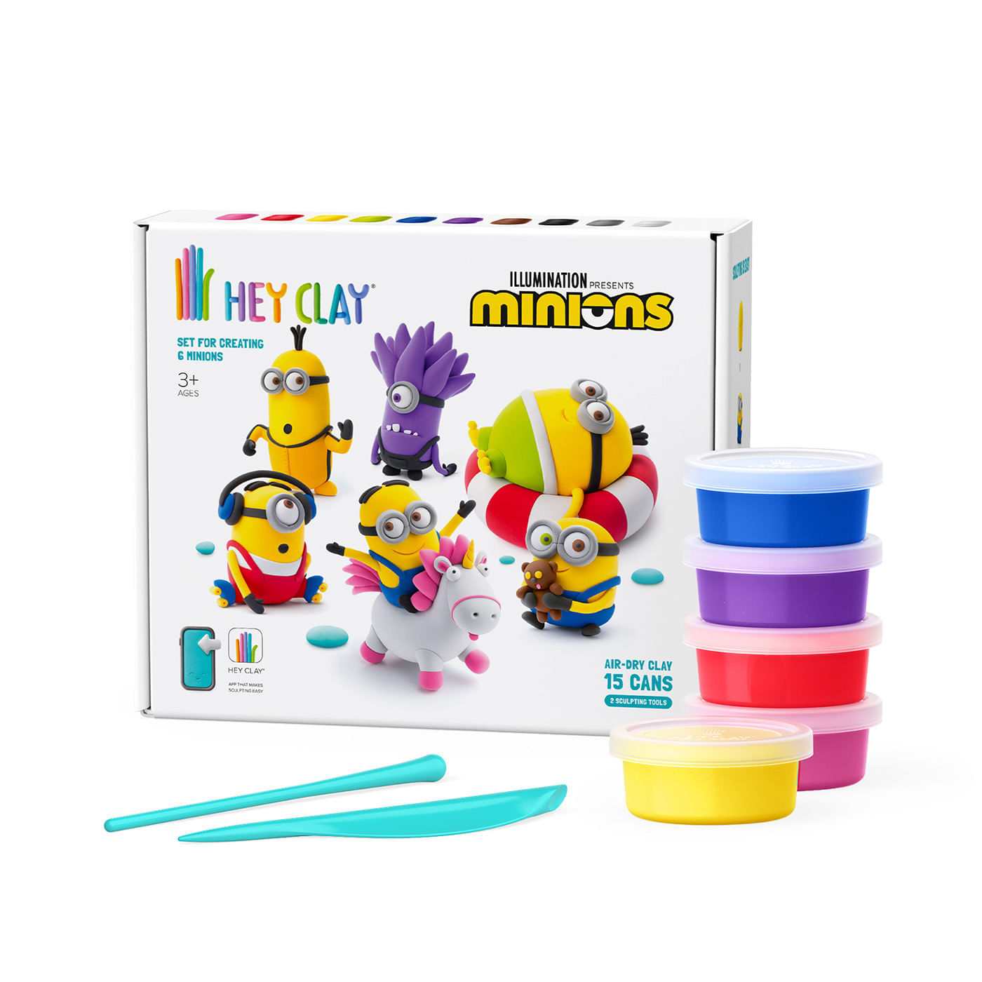 Masa Moldeable Hey Clay Set de Plastilina Minions x 15 Envases img #3