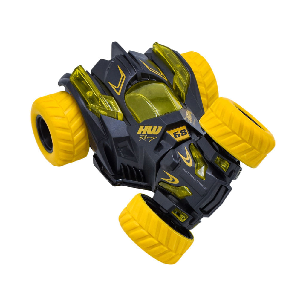 Vehiculo Stunt a Friccion Amarillo Hot Wheels img #2