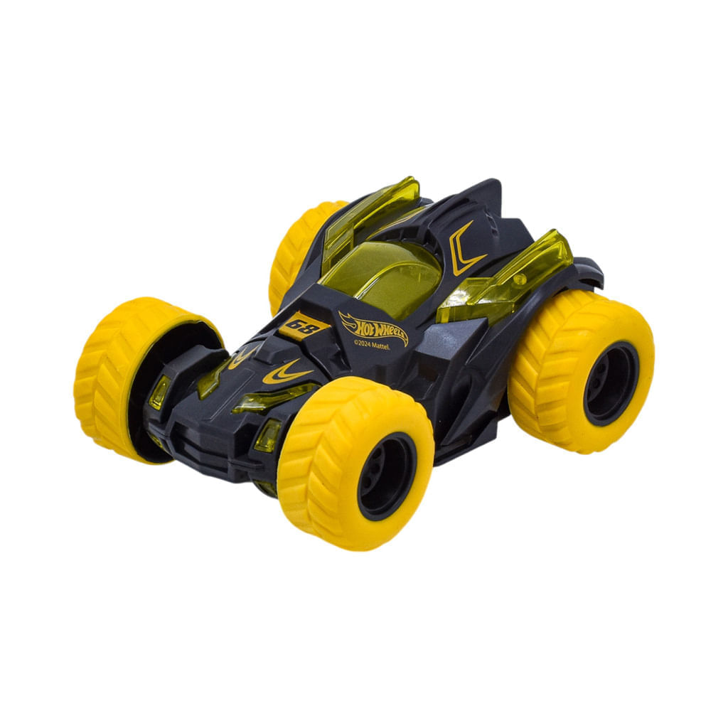 Vehiculo Stunt a Friccion Amarillo Hot Wheels img #1