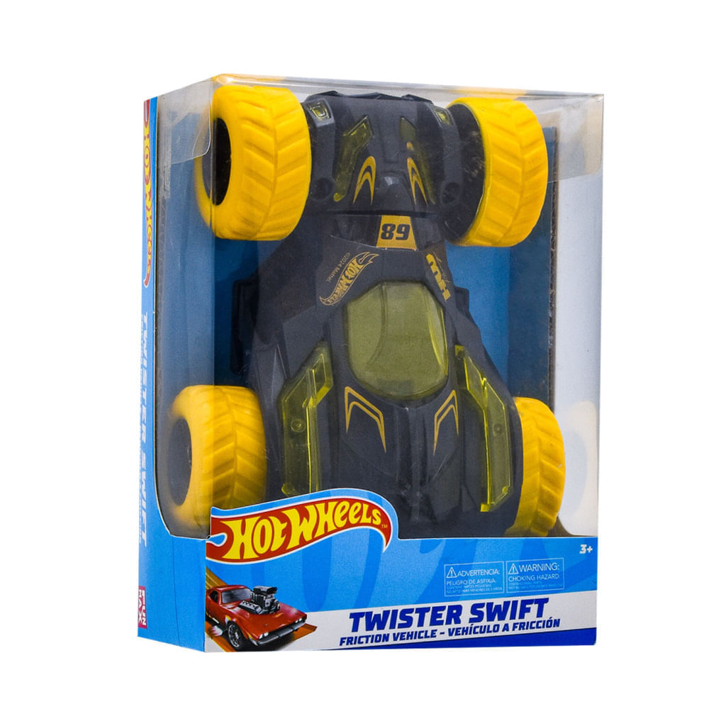 Vehiculo Stunt a Friccion Amarillo Hot Wheels img #3