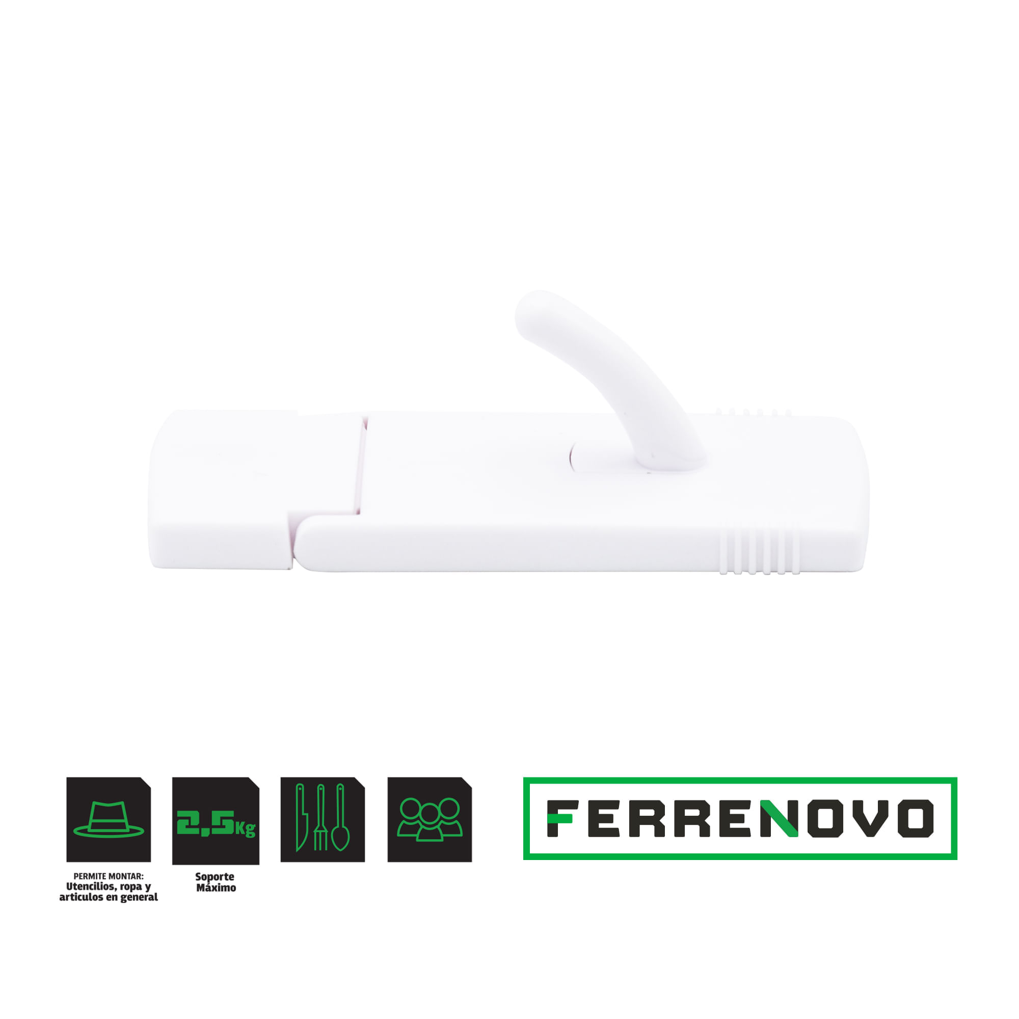 Set x3 Ganchos Adhesivos Reutilizables Cuadrados 1 kg img #4