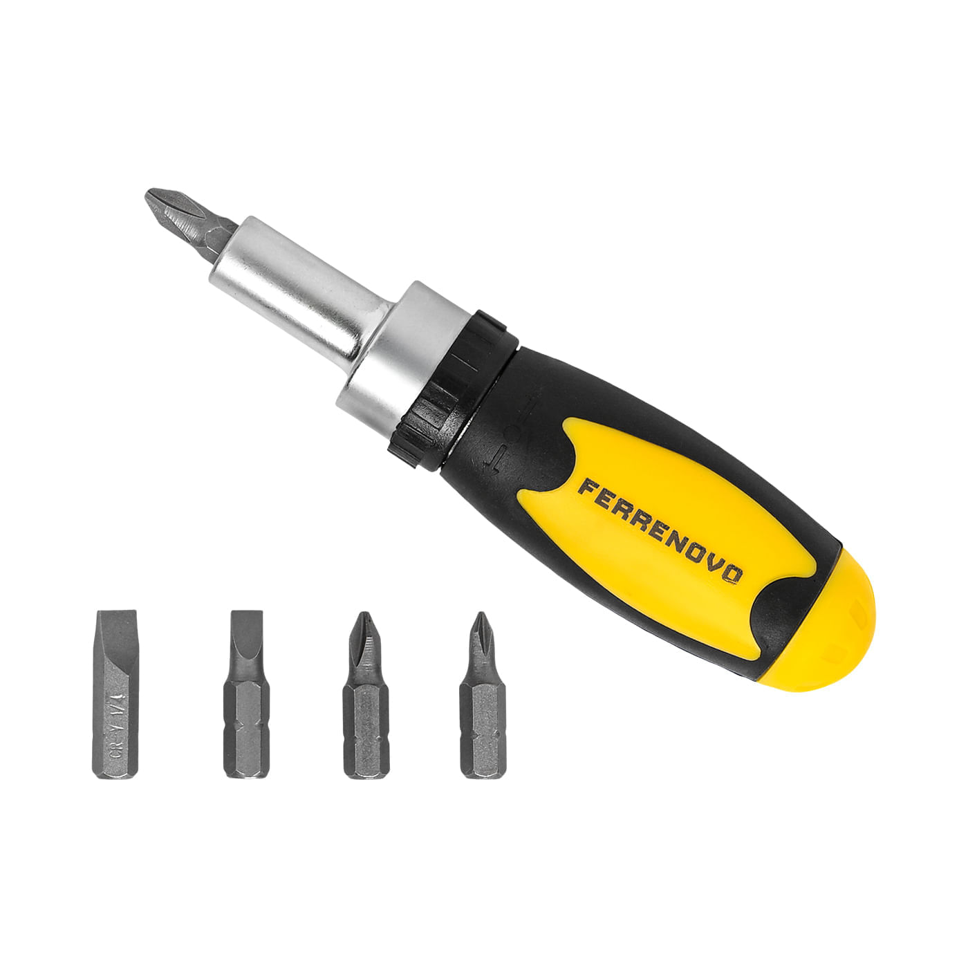 Destornillador Mini 6 en 1 Amarillo Ferrenovo img #1