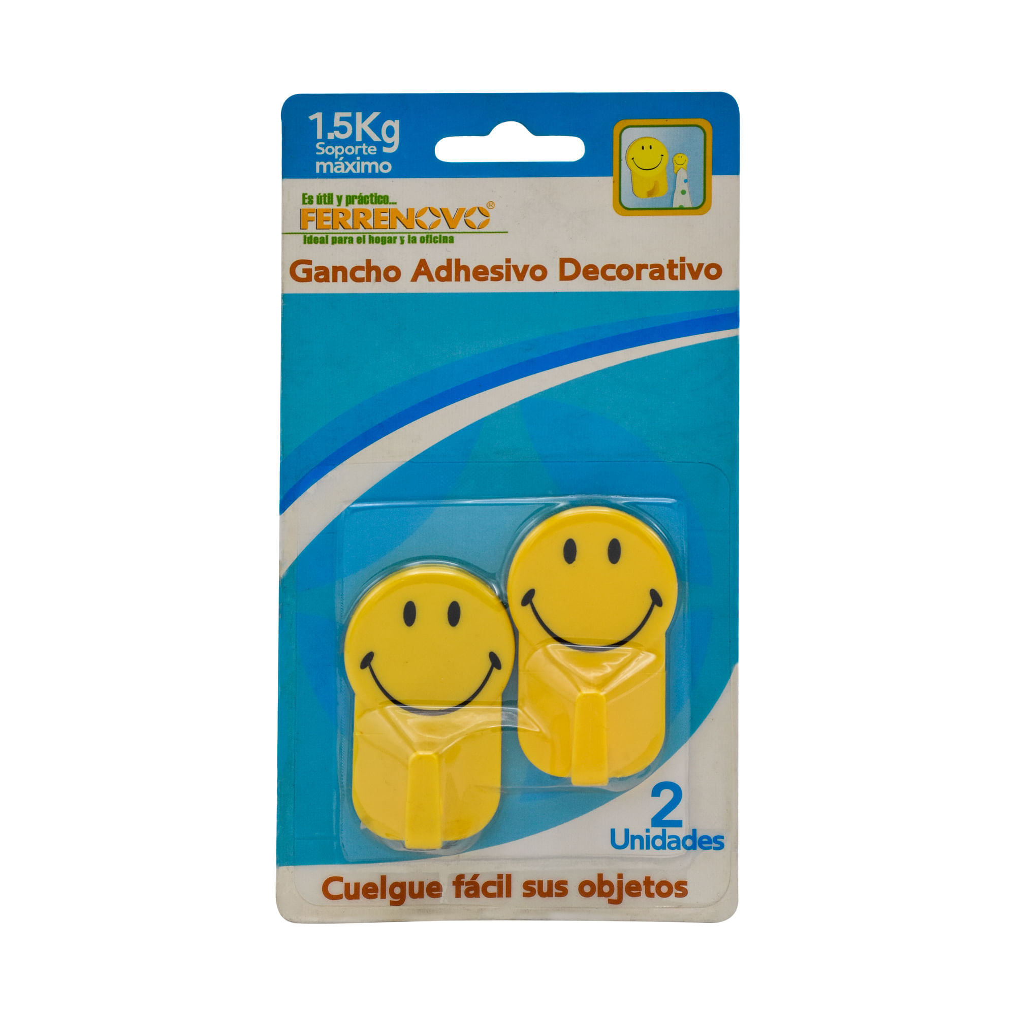 Ganchos Adhesivos Decorativos Caritas Felices x2 1.5 kg img #4