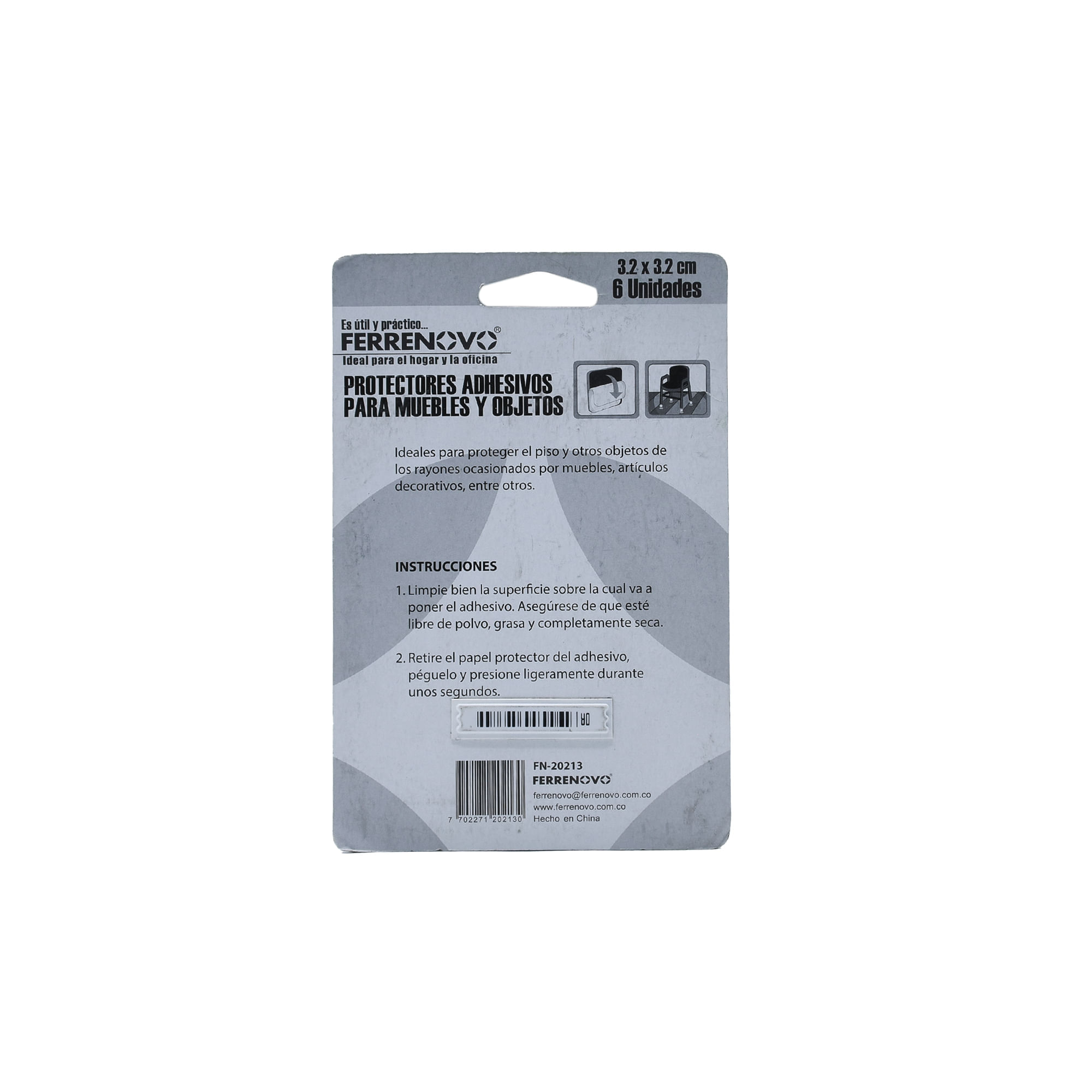 Fieltro Adh Marrón 32x32 Mm X 6 Und Ferrenovo img #4