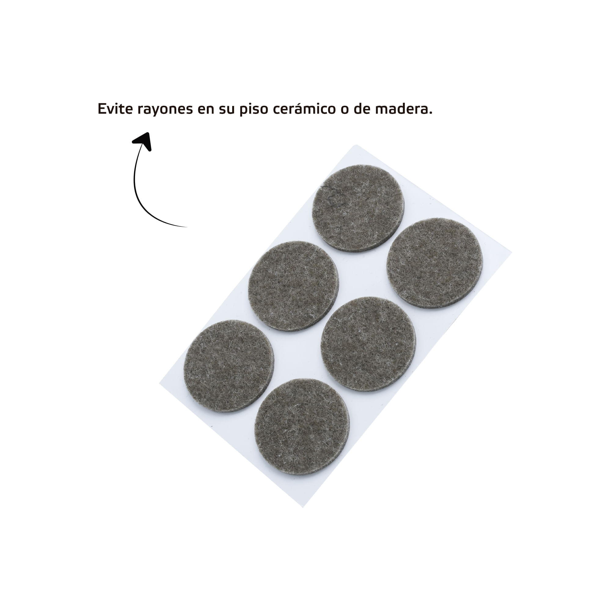 Fieltro Adh Marrón Ø32 Mm X 6 Und Ferrenovo img #4