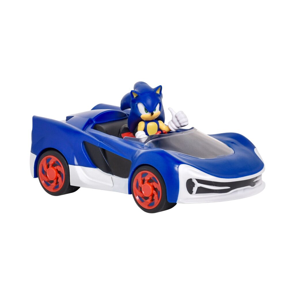 Figura articulada Sonic 2,5" en su vehiculo img #1
