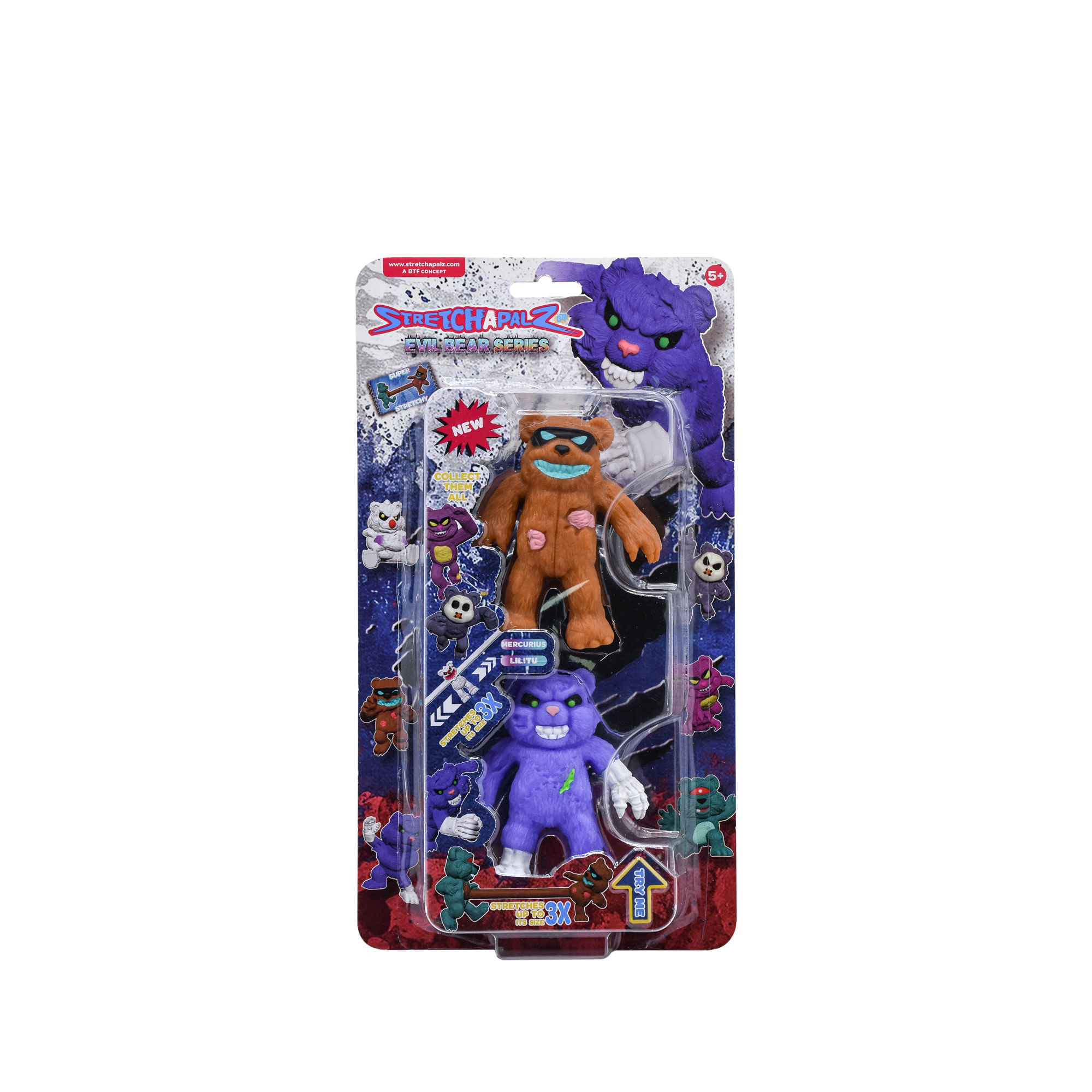 Figura Stretchapalz Mercurius y Lilitu Serie Osos Malvados img #1