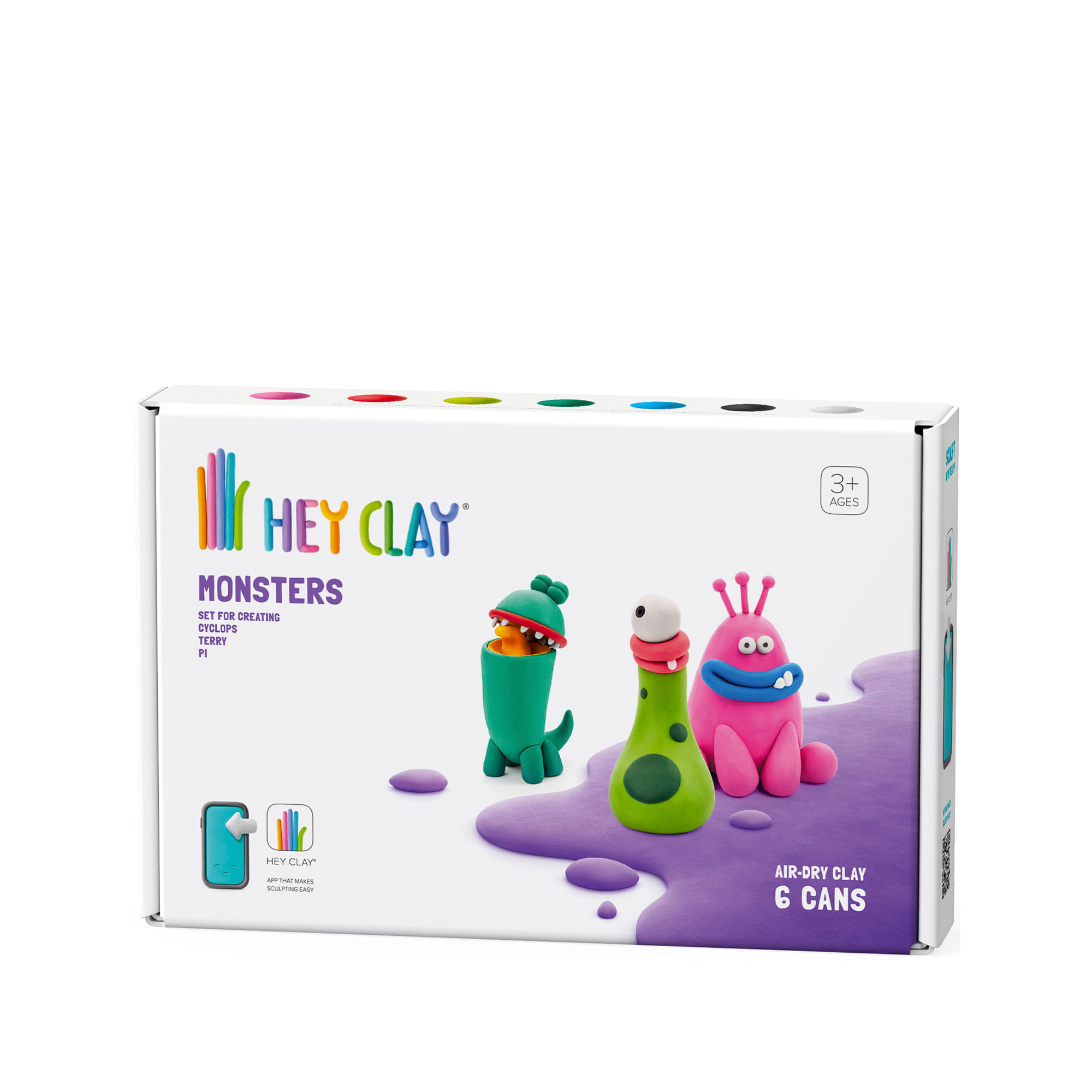 Set Masa Moldeable Hey Clay Monstruos x 6 Envases img #1