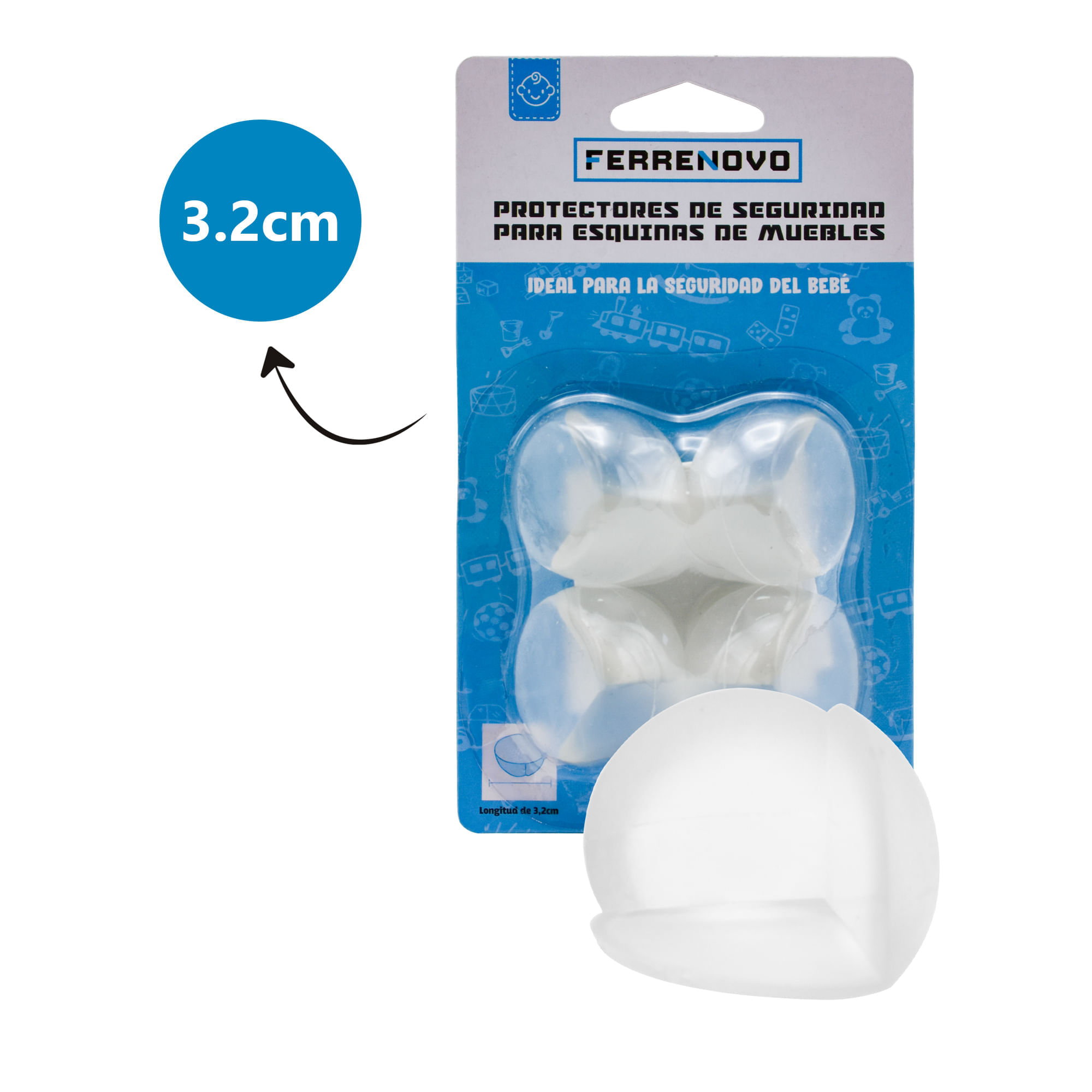 Protectores Seguridad Esquinas Circular 32 Mm X 4 Und Ferrenovo img #3