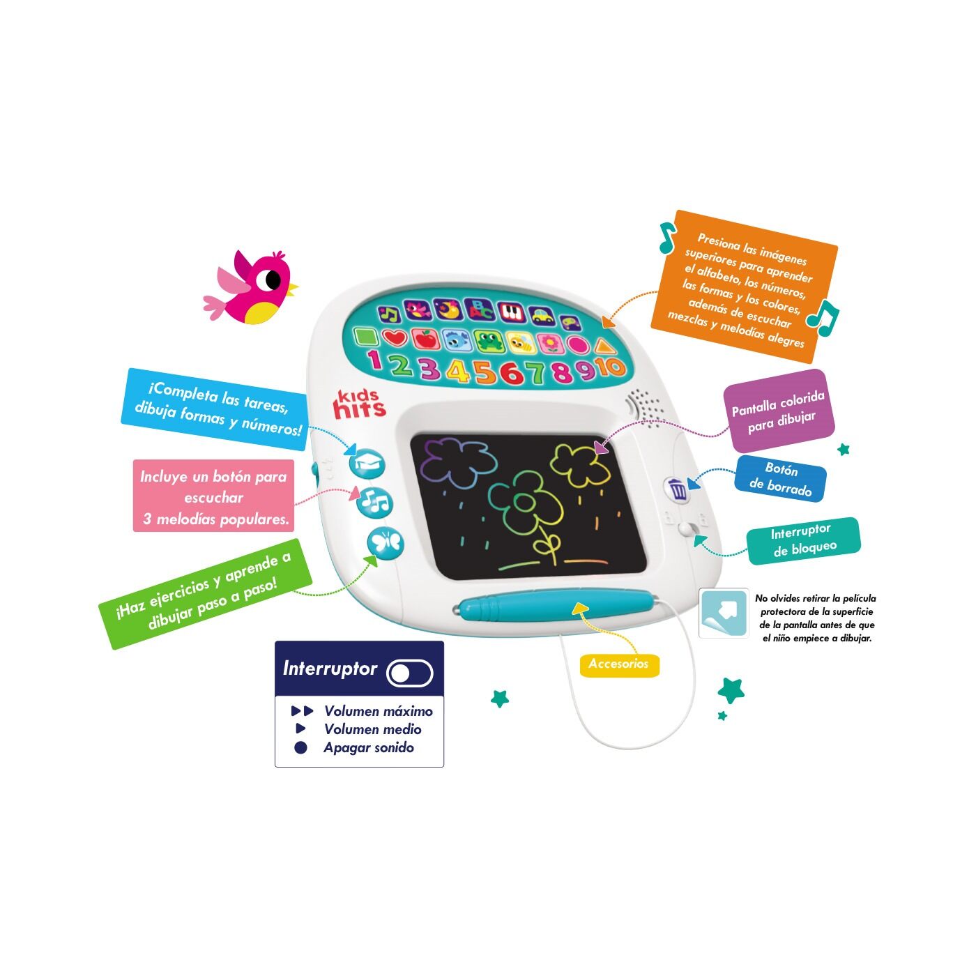 Tablero de Dibujo Interactivo Didáctico Kids Hits img #4