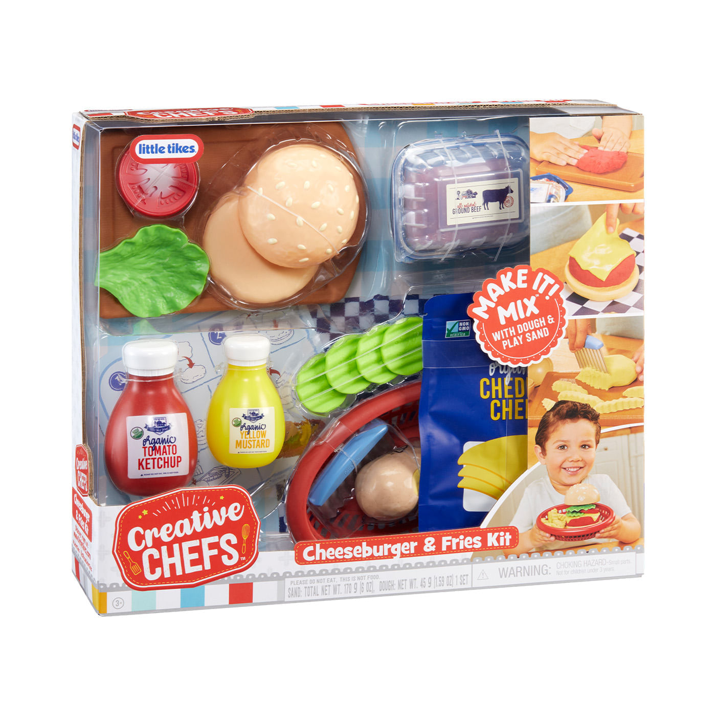 Playset De Masas Moldeables Creative Chefs Cheeseburger And Fries Little Tikes img #1