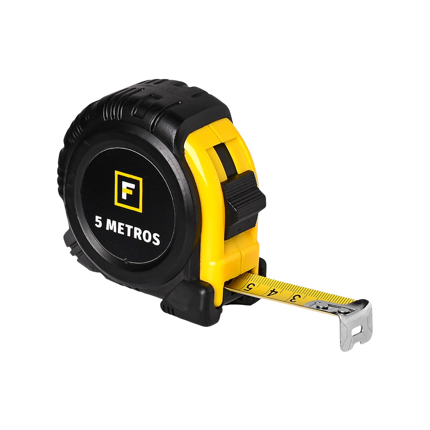 Flexómetro 5 Mts x 19 mm Amarillo en Clamshell Ferrenovo img #1