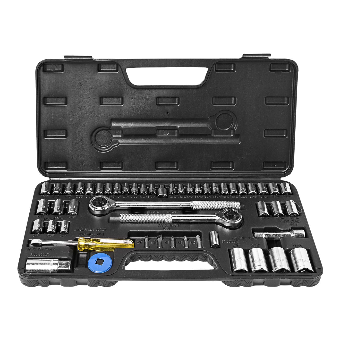 Set de Copas 52 Piezas con Ratchet 1/2” & 3/8” Ferrenovo img #1