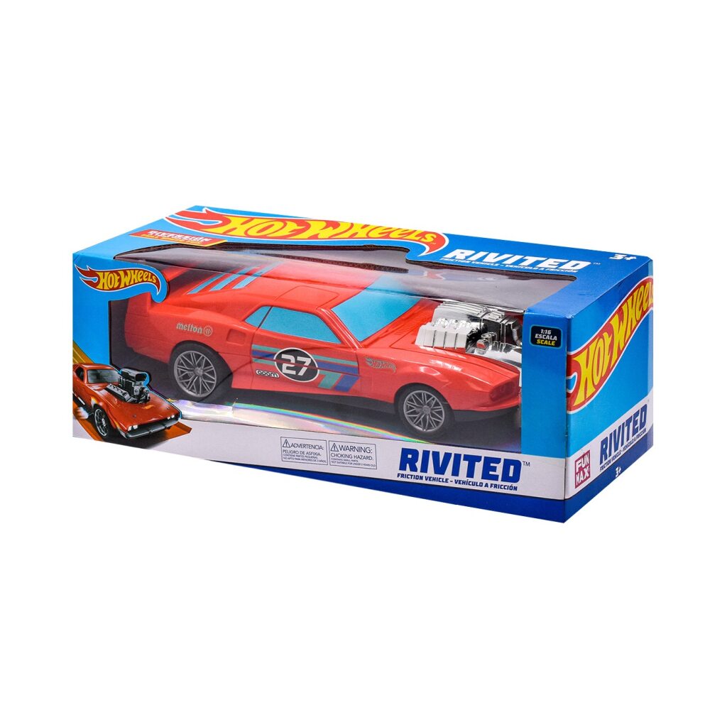 Carro a Friccion Rivited Rojo Hot Wheels img #2
